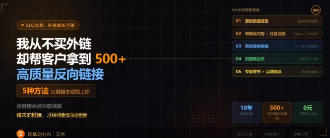 我从不买外链，却帮客户拿到500+高质量反向链接
